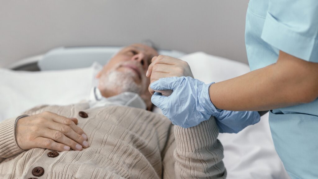 Doctor checking nerves before Chemotherapy